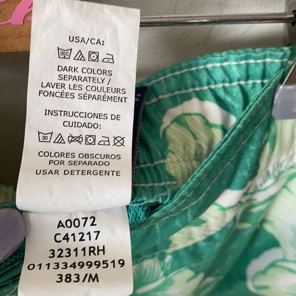 Mens Chaps Adriatic Plaid Swimming Shorts Trunks, Size M - Picture 4 of 9